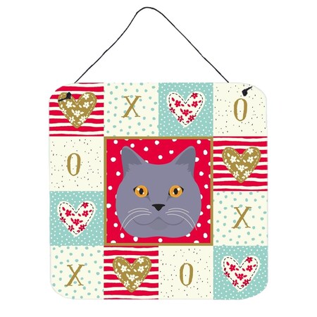 Carolines Treasures 6 x 6 in. British Shorthair Cat Love Wall or Door Hanging Prints CK5095DS66